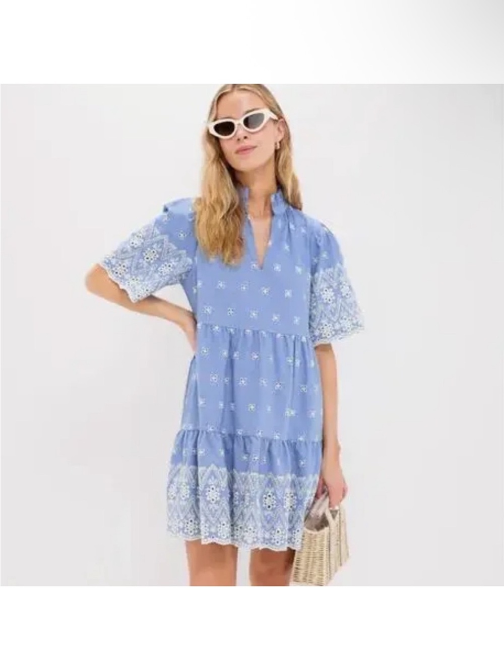 Tuckernuck Chambray Embroidered Crawford Dress — Sz. M